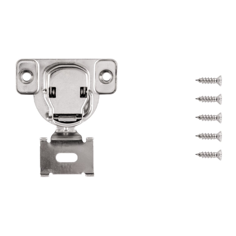 Brushed Nickel 165° Frameless Cabinet Hinge