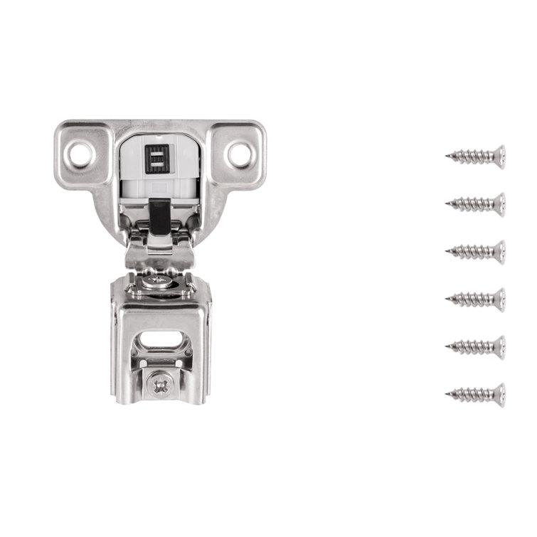 Polished Nickel Soft-Close Concealed Cabinet Hinges