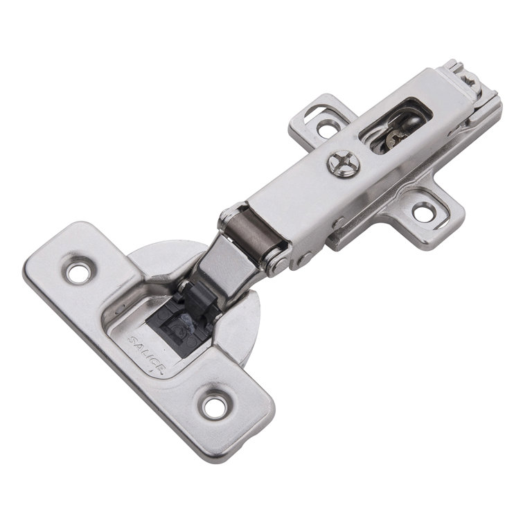 Polished Nickel Full Overlay Concealed Euro Cabinet Door Hinges