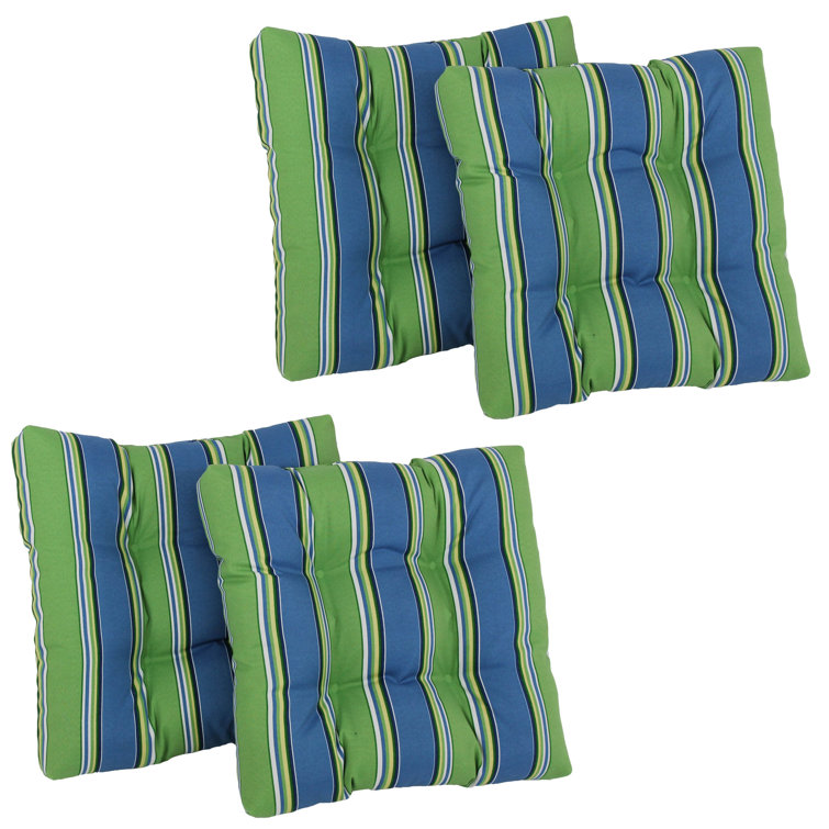 Caribbean Haliwell Tufted Outdoor Dining Chair Cushion Set