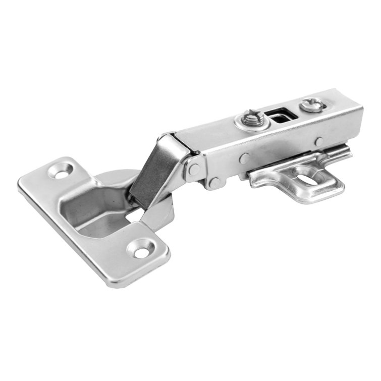 Polished Nickel Soft Close Frameless Cabinet Hinges, 10-Pack