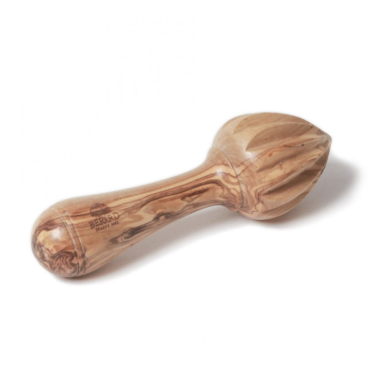 Natural Olive Wood Lemon Press with Rounded Handle