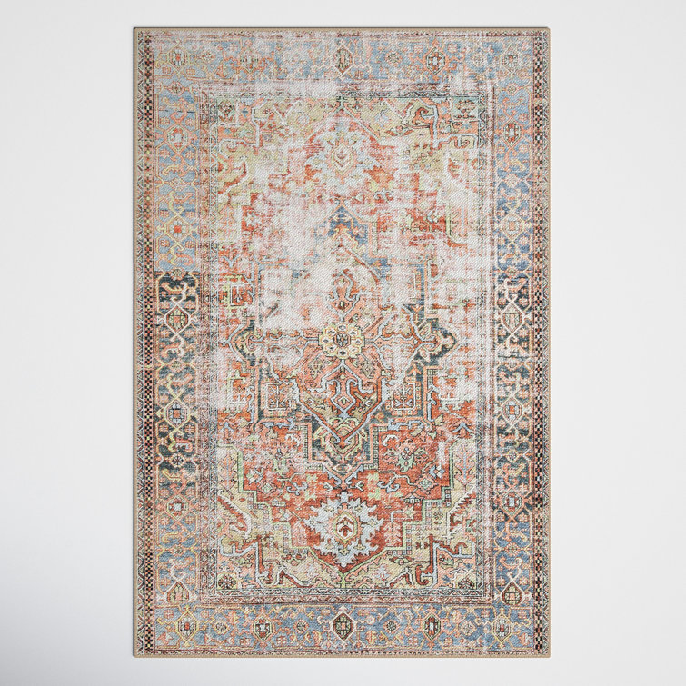 Classic Sky Blue 5' x 7'6" Hand-Knotted Wool Blend Rug