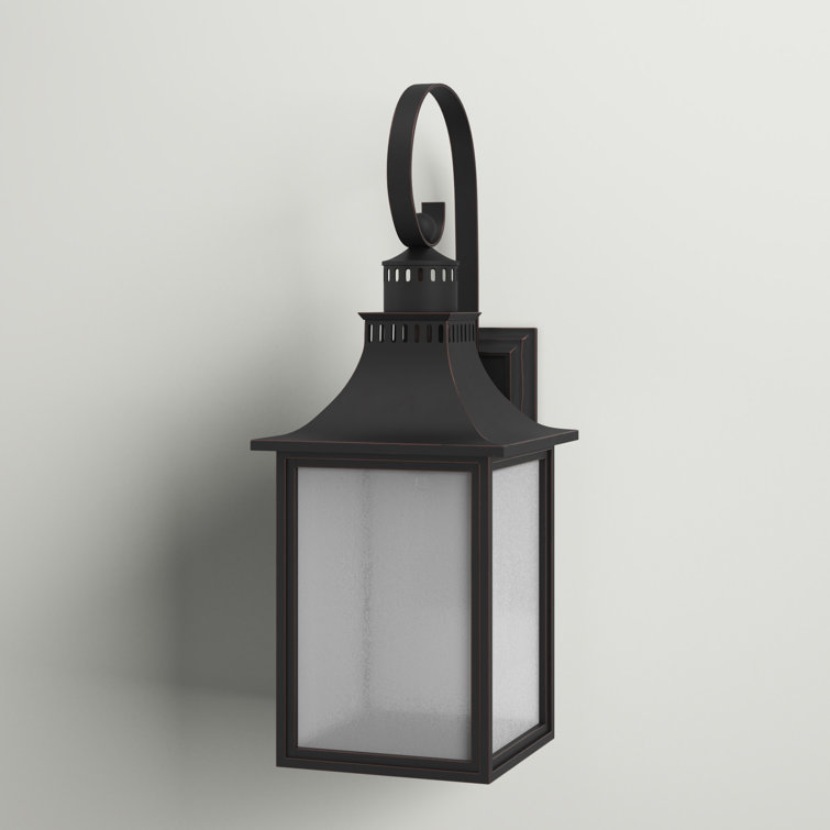 Monte Grande Bronze 34.5" Outdoor Wall Lantern with Seeded Glass