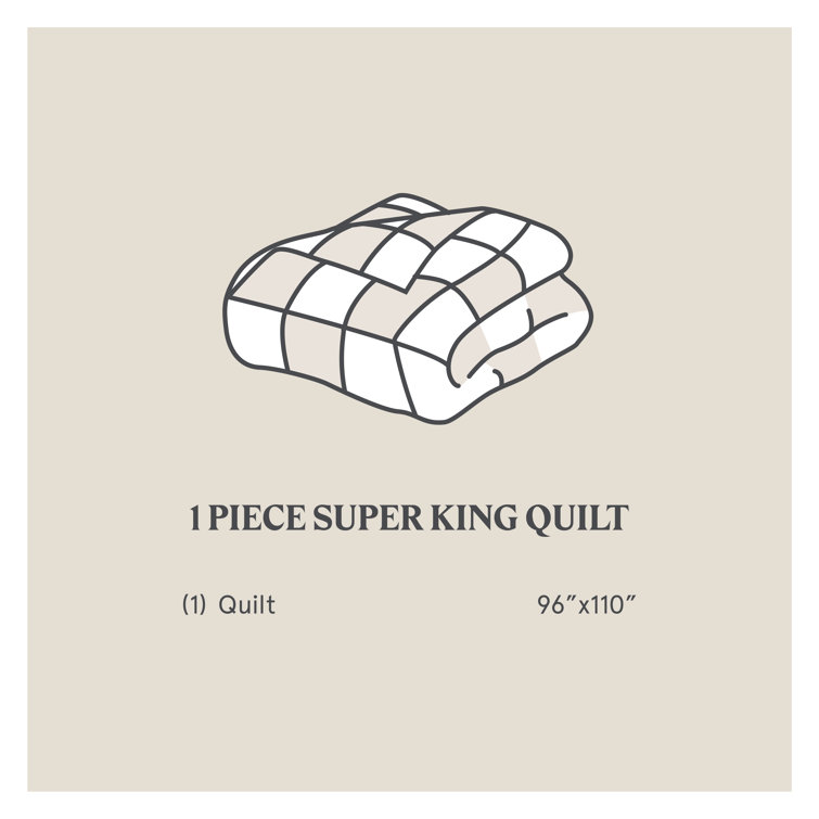 Espresso Satin King Quilt Set with Quatrefoil Embroidery