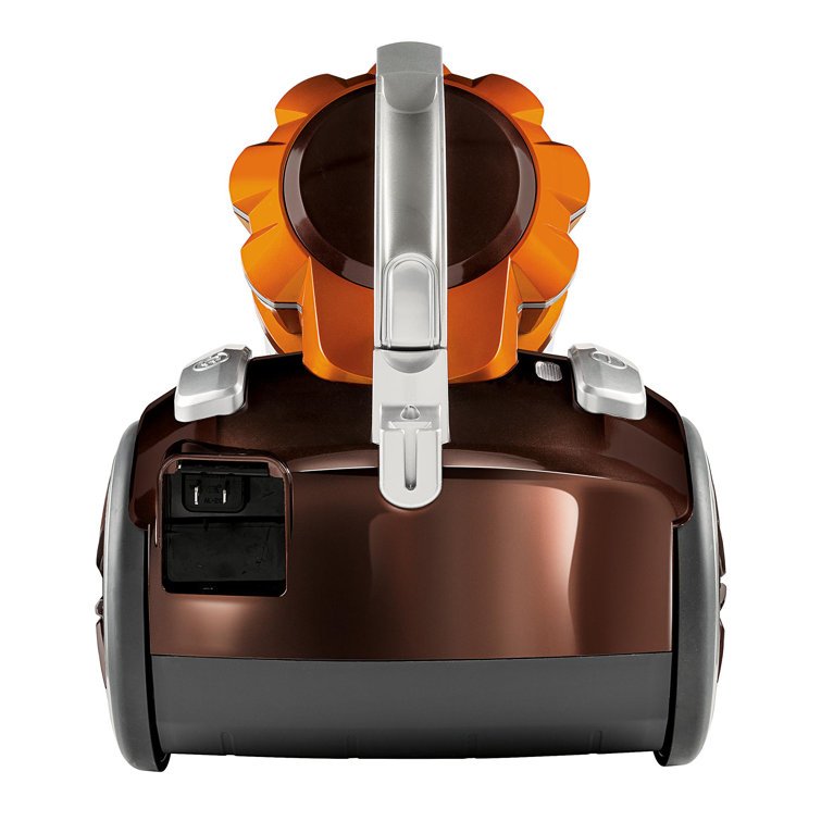 Orange Multi-Cyclonic Bagless Canister Vacuum Cleaner with Metal Wand