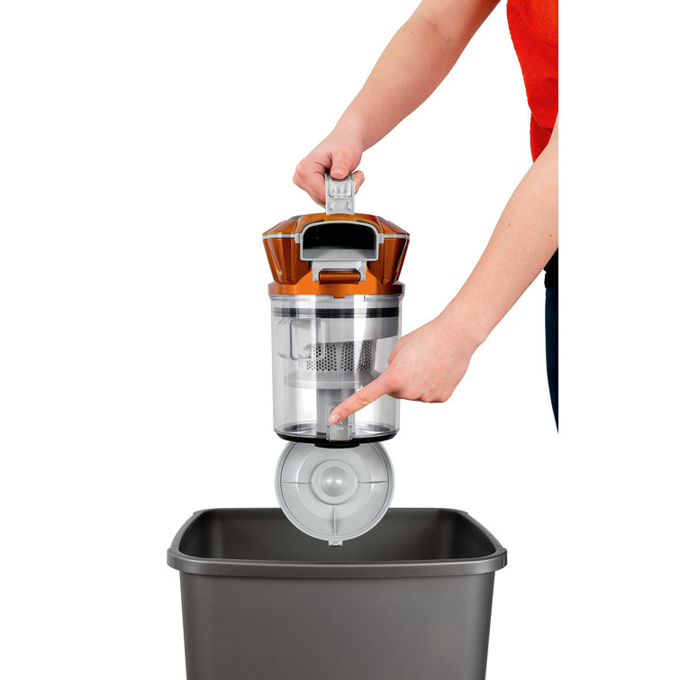 Orange Multi-Cyclonic Bagless Canister Vacuum Cleaner with Metal Wand