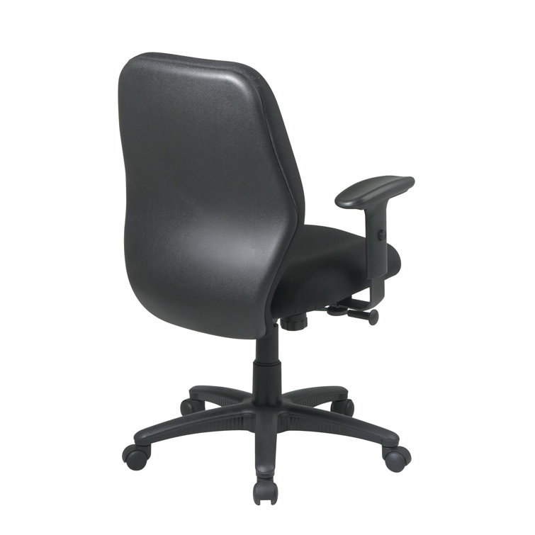 Black Fabric Executive Desk Chair with Adjustable Arms