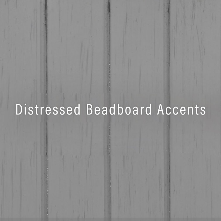 Distressed Gray Coastal Hall Tree with Storage and Hooks