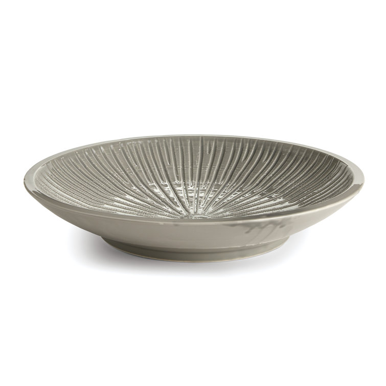 Graffio Gray Handcrafted Ceramic Decorative Bowl
