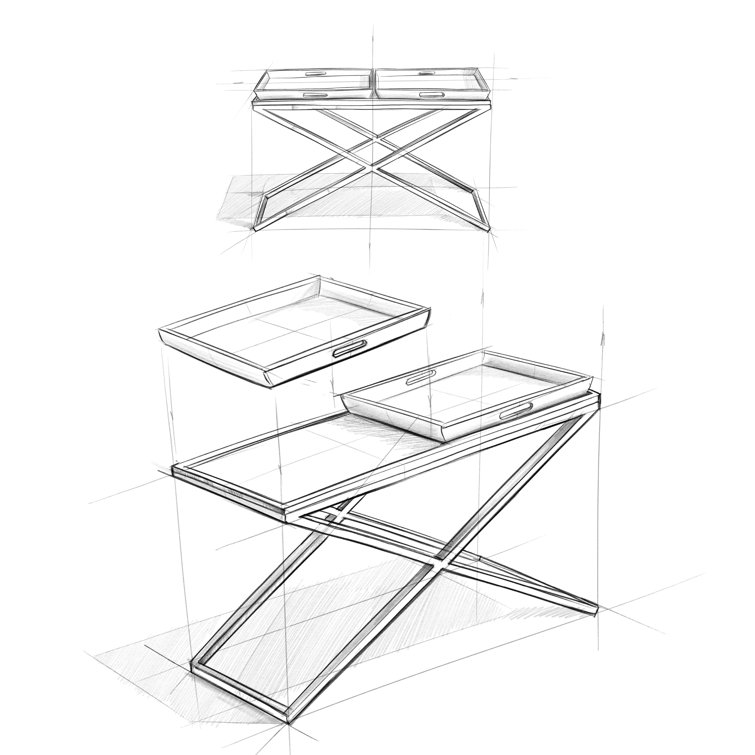 Damien 50'' Distressed Natural Elm Wood and Metal Industrial Console Table