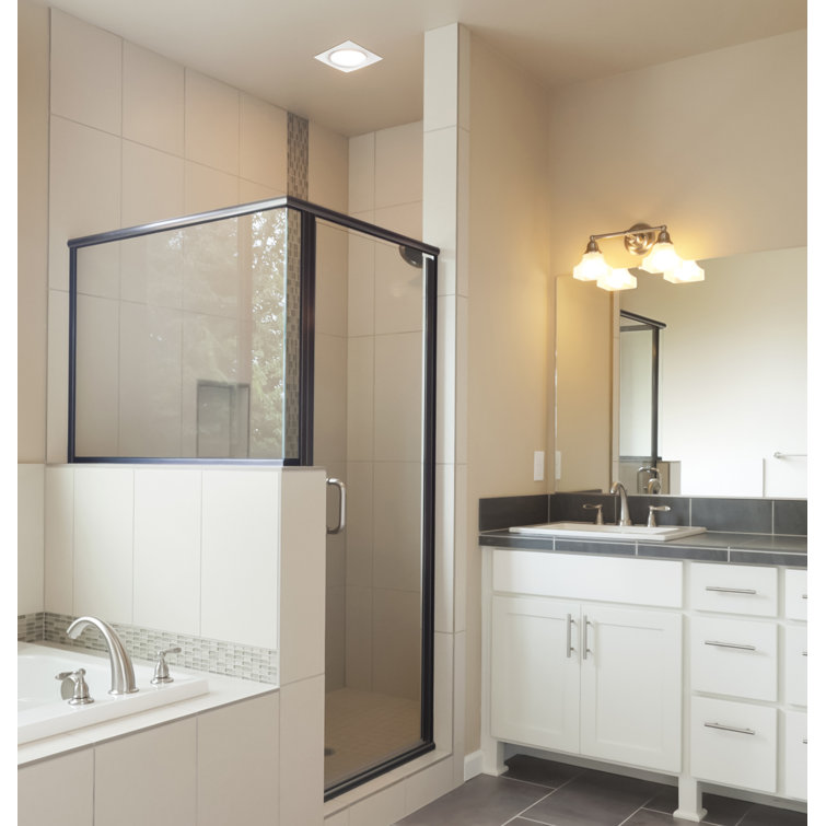 White Metal Energy Star Ceiling Mount Bathroom Fan