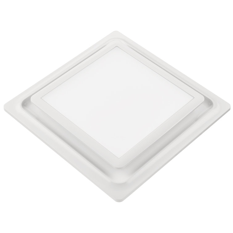 White Ceiling Mount Bathroom Fan with LED Light and Nightlight