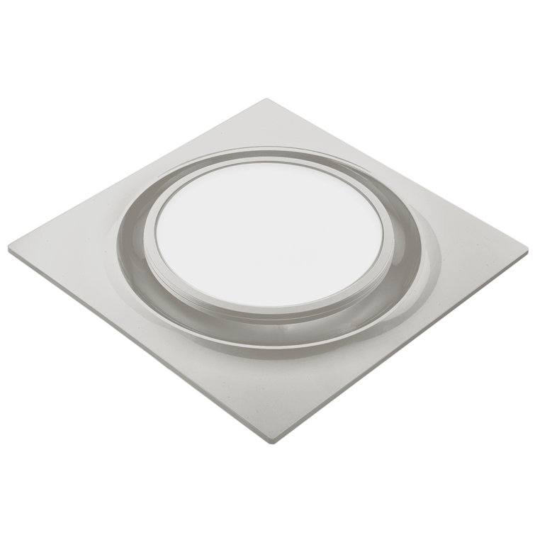 Satin Nickel 80 CFM Bathroom Fan with LED Light