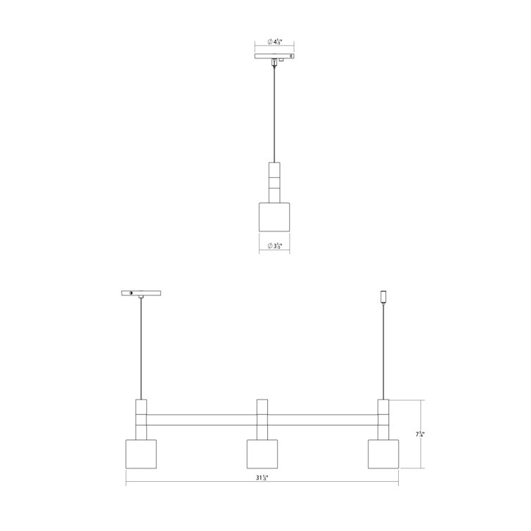 Satin Aluminum 29" LED Indoor/Outdoor Island Pendant Light