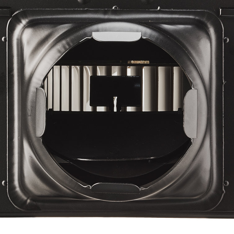 Matte Chrome 90 CFM Ceiling Mount Bathroom Fan with Heater and Light