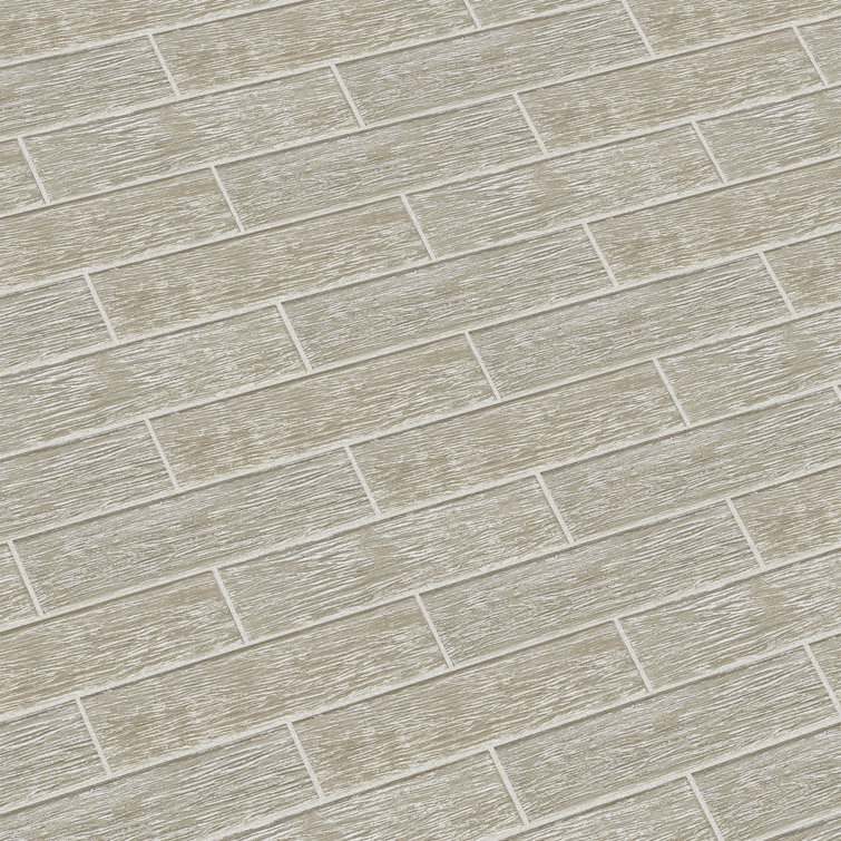 Champagne 3" x 12" Laminated Glass Mosaic Wall Tile