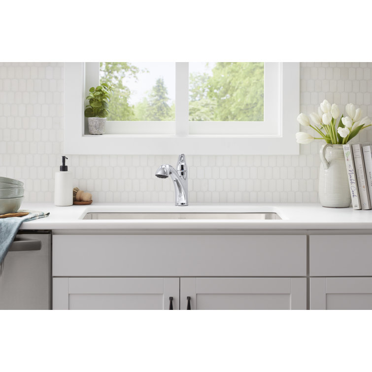 Polished Chrome Single-Handle Pull-Out Kitchen Faucet
