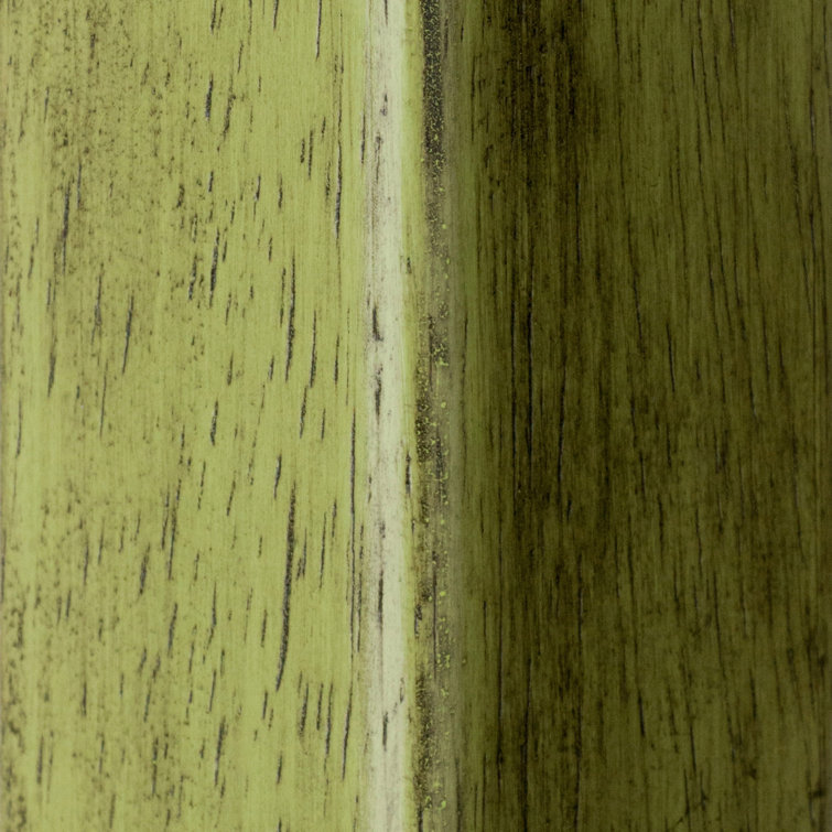 Winsome Ivy 24" Rustic Green & Walnut Wood Counter Stool