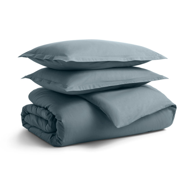 Loden Green Twin Egyptian Cotton Percale Duvet Set
