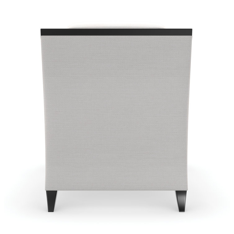 Beige Birch Wood Accent Chair with Chocolate Truffle Finish