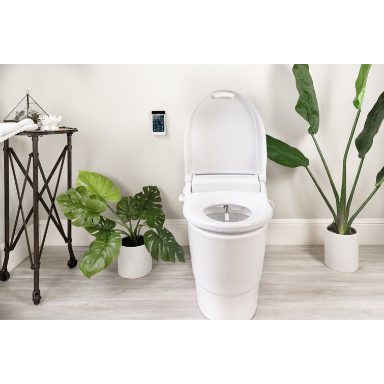 BidetMate 2000 Series White Heated Smart Toilet Seat with Remote
