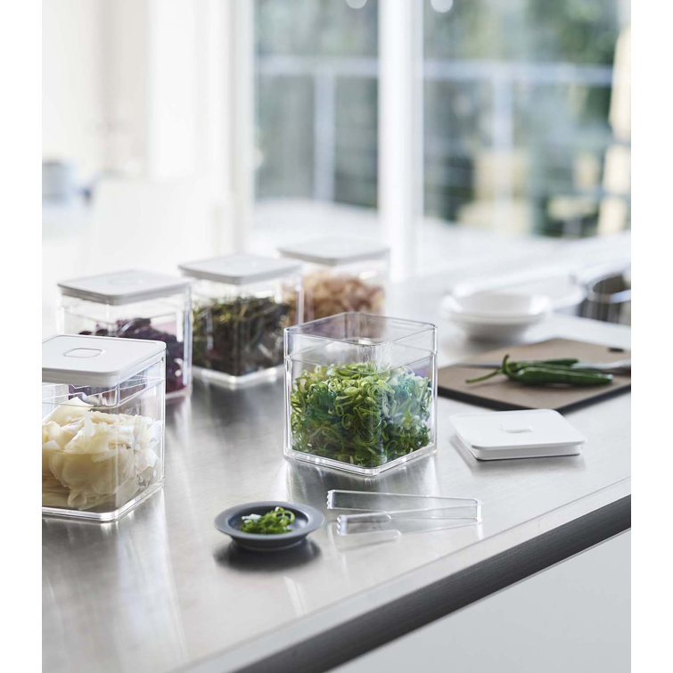 White Plastic Airtight Food Storage Container with Lid