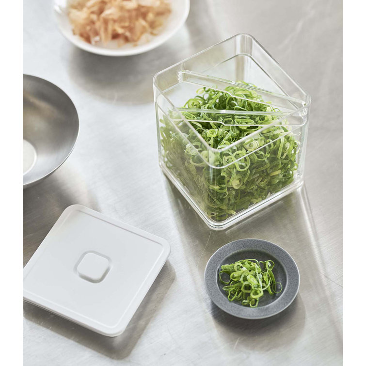 White Plastic Airtight Food Storage Container with Lid