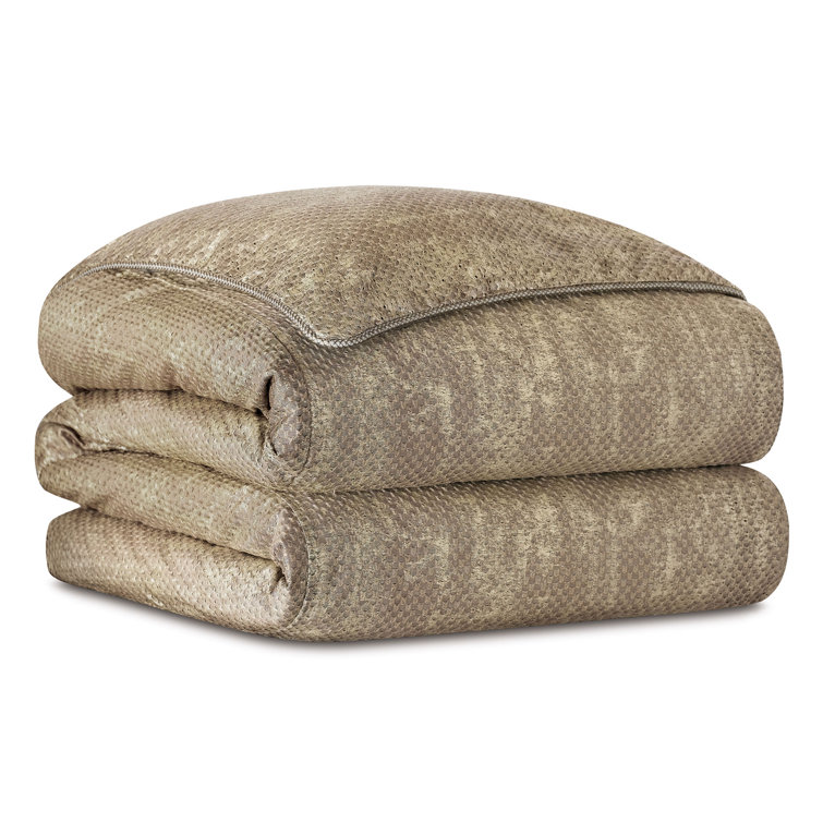 Full Linen Art Deco Embroidered Duvet Cover Set