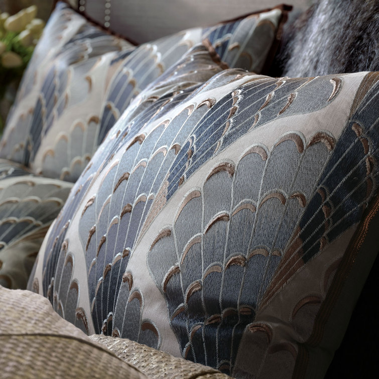 Full Linen Art Deco Embroidered Duvet Cover Set