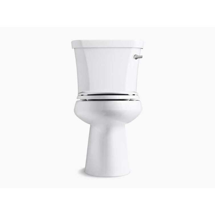 White Elongated High Efficiency Two-Piece Toilet