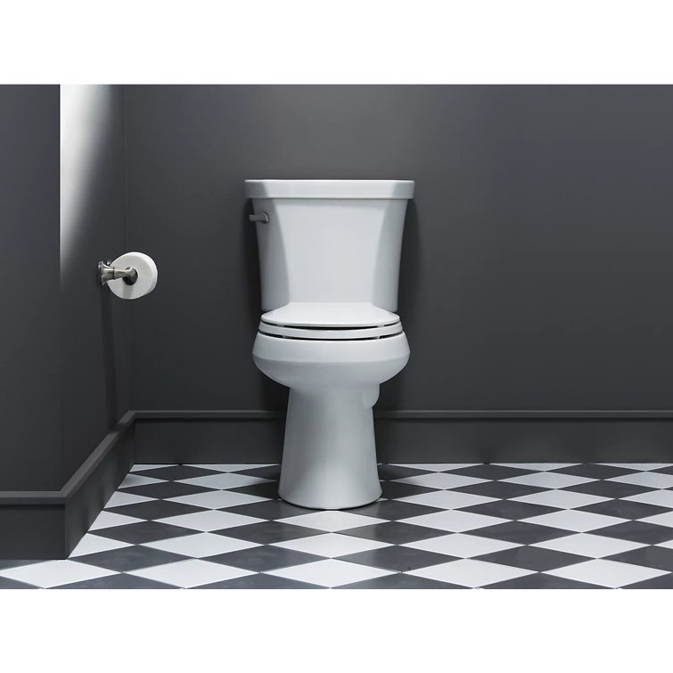 White Elongated High Efficiency Two-Piece Toilet
