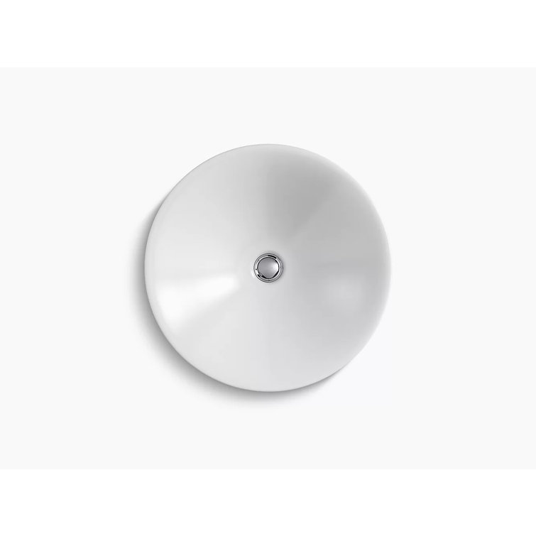 Carillon White Ceramic Above-Counter Vessel Sink