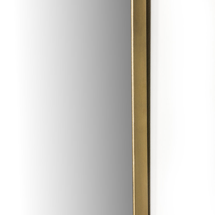 Golden Arch Wall Mirror with Iron Frame, 40" x 38"