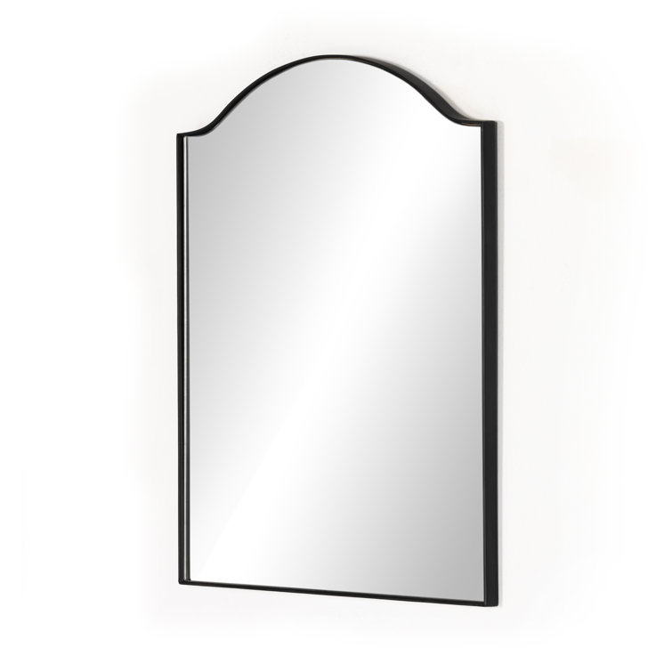 Gunmetal Iron and Engineered Hardwood Rectangular Wall Mirror