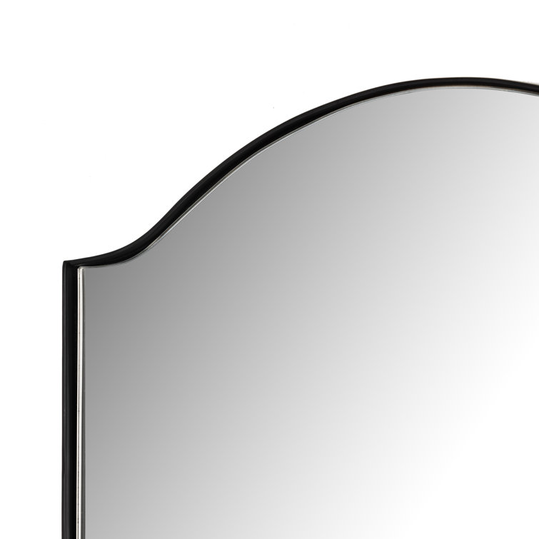 Gunmetal Iron and Engineered Hardwood Rectangular Wall Mirror