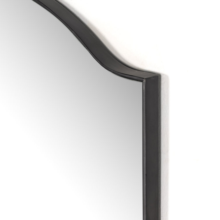 Gunmetal Iron and Engineered Hardwood Rectangular Wall Mirror
