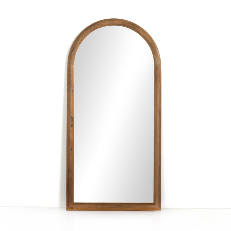 Truett Vintage Art Deco Smoked Acacia Full-Length Mirror