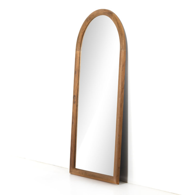 Truett Vintage Art Deco Smoked Acacia Full-Length Mirror