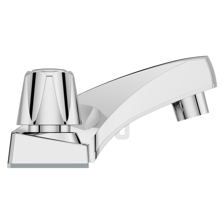 Polished Chrome 4-Inch Centerset Bathroom Faucet with Dual Handles