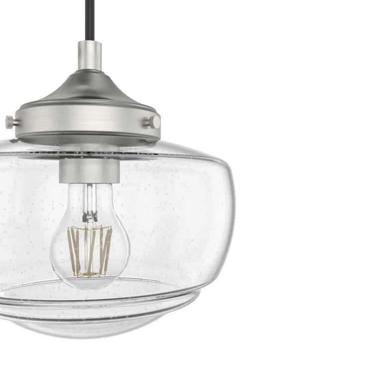 Saddle Creek 17" Brushed Nickel and Glass 3-Light Pendant