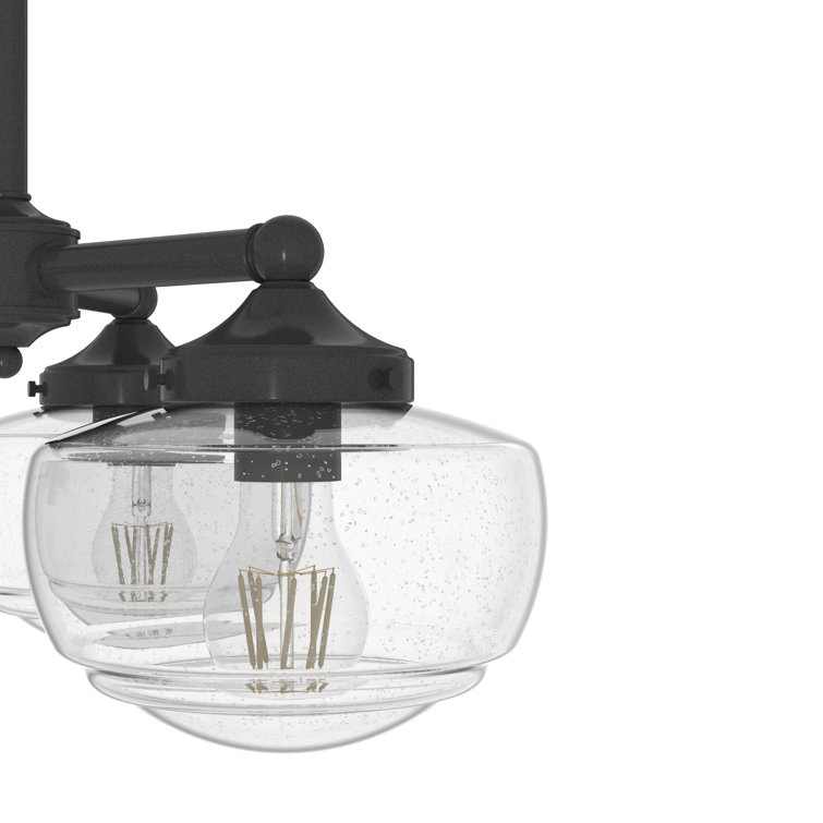 Noble Bronze Saddle Creek 3-Light Schoolhouse Chandelier
