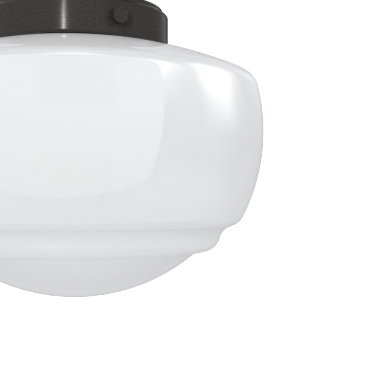 Noble Bronze Saddle Creek 6.75" Schoolhouse Semi-Flush Mount Light