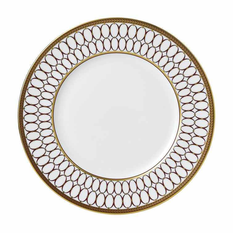 Renaissance White and Gold 6.9" Porcelain Bread Plate
