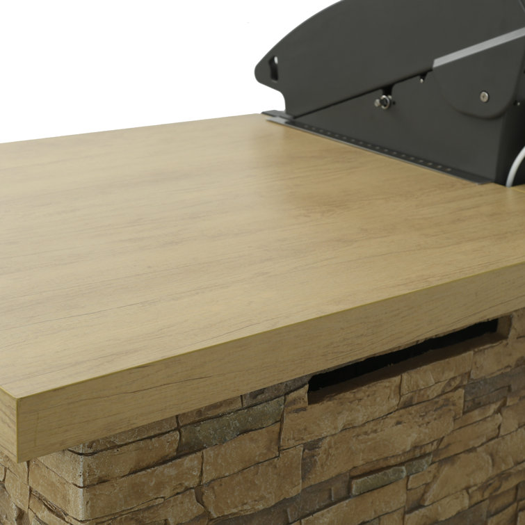 78" Stainless Steel Propane Grill Island with Rotisserie