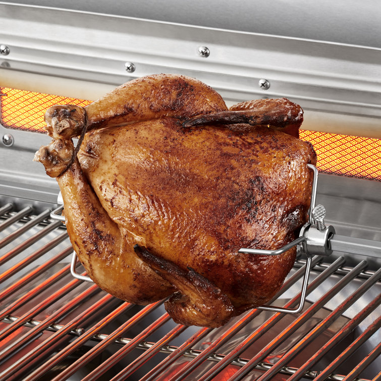 78" Stainless Steel Propane Grill Island with Rotisserie