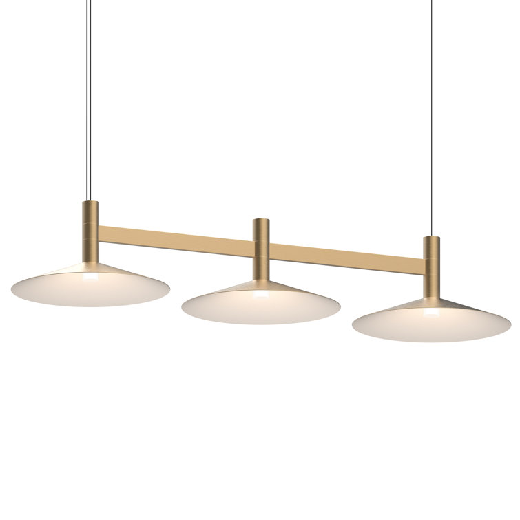 Contemporary Brass Systema Staccato Linear LED Pendant