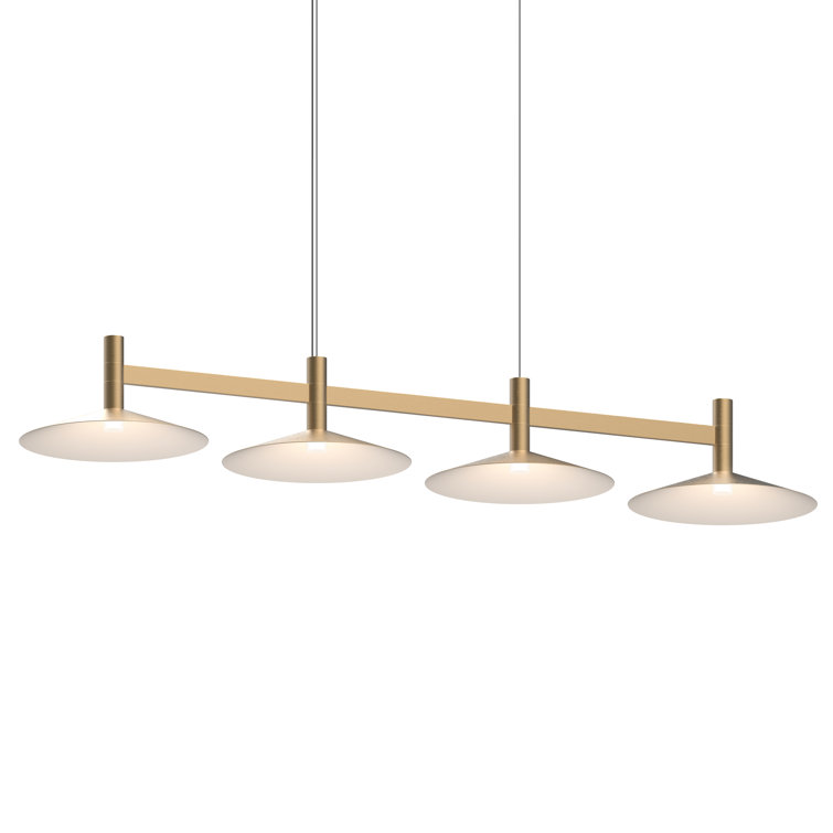 Brass LED Indoor/Outdoor Linear Pendant Light