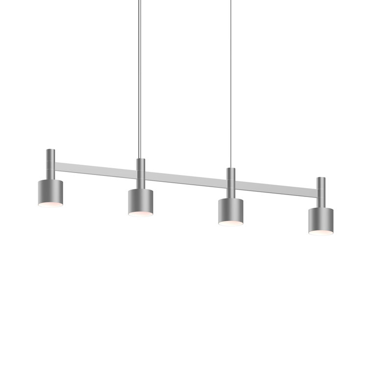 Systema Staccato 43" Satin Aluminum LED Linear Kitchen Island Light
