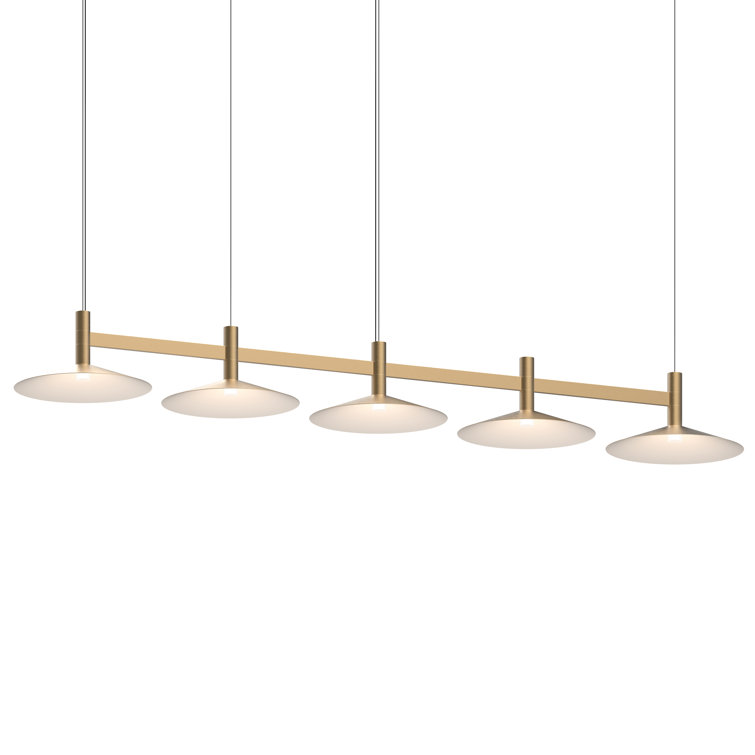 Systema Staccato 57" Brass Linear LED Pendant for Indoor/Outdoor